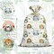 Baby Shower Bags Safari Jungle Animals Gift Bags Plastic Present Bag Gift Wrap Baby Shower Gender Reveal Party Birthday Party Favors Supplies with Ropes